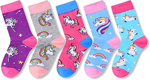 Meias de meninas zmart meias engraçadas para crianças unicorn meias meias animais garotas garotas