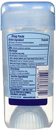 Secret Outlast Xtend Antipersppirant Desodorante, gel claro, sem perfume, 2,6 onças