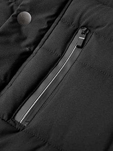 Jaquetas para homens - homens zip detalhes térmicos revestidos com capuz de capuz