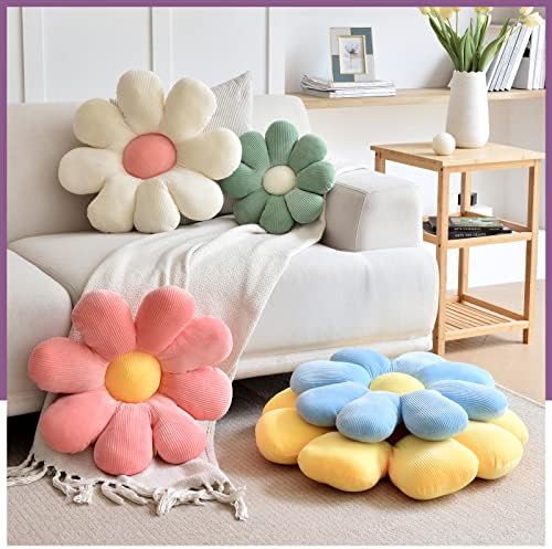 Almofada do assento do travesseiro de flor de flores de 2 PCs, travesseiro estético travesseiro estético,