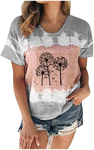 Camisetas para mulheres soltas, feminino boho camisetas camisetas gráficas Tops Casual Túnica Elegante