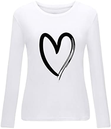 Camiseta de algodão feminino outono verão 2023 roupas de manga comprida Crew pescoço de blusa gráfica de brunch para meninas 8k 8k