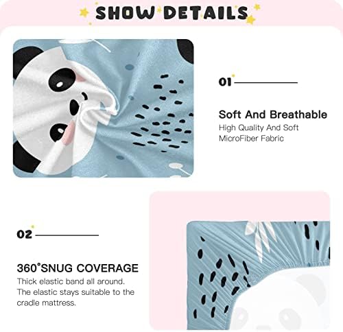 Folhas de berço de panda de animais em aquarela para meninos pacote de meninas e lençóis lençóis