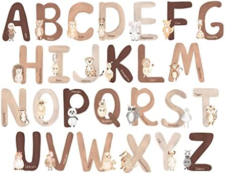 Decalques de parede de Boho Kids incluem 26 decalques de parede de alfabeto de 26 polegadas e 150
