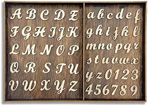 552 peças 0,75 polegadas mini letras de madeira inacabadas em maiús