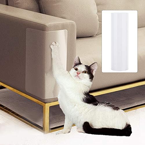 Adesivo anti -arranhão de gato, protetor de mobília protetora de sofá 2pcs, tapete de proteção