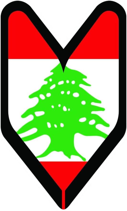 Adesivo de crachá do motorista libanês Auto adesivo de vinil wakaba soshinoya Líbano lbn lb - c2002-