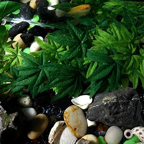 Plantas de répteis de aquário Balacoo folhas plásticas artificiais penduradas plantas de terrário de seda com