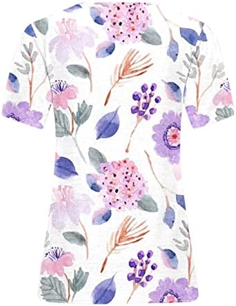 Divisão de manga curta Camisole Teen Girl Boat Vneck pescoço colorblock blusas floral bustier feminino