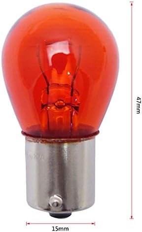 Feeldo 10pcs 1156 S25 12V21W BAU15S Lâmpada de vidro de vidro transparente lâmpada de lâmpada automática