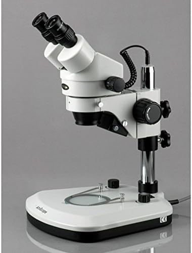 AMSCOPE SM-1BX-PL Microscópio de zoom estéreo binocular profissional, oculares wh10x, ampliação