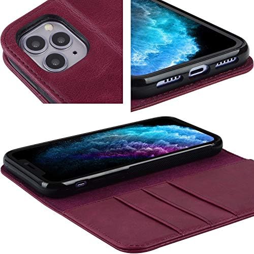 Visoul Leather Case Compatível com a caixa da carteira do iPhone 11, capa de carteira de flip com suporte