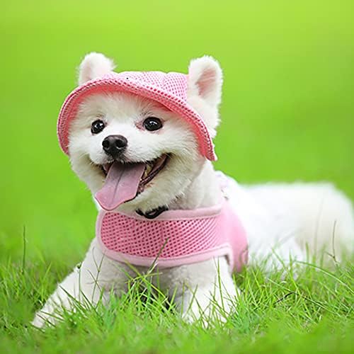 Chapéus para cães princesa boné de estimação redonda de cão de cachorro chapéu de viseira de verão cão ao ar