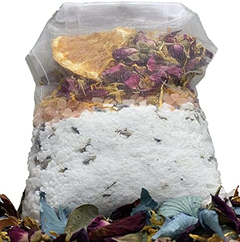 Tuba de chá natural e floral orgânico com sais de banho- imercações artesanais para relaxar e alívio