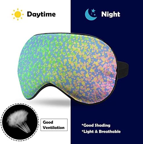 Abstract Pastel Color Rainbow Sleep Mask Soft Blindfold Máscara de olho portátil com cinta ajustável para