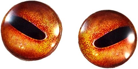 Par de olhos de polvo laranja olho de vidro de 30 mm para esculturas de taxidermia ou jóias que fazem pingentes