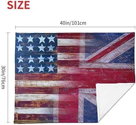 British American Flag Swaddle Cobertor