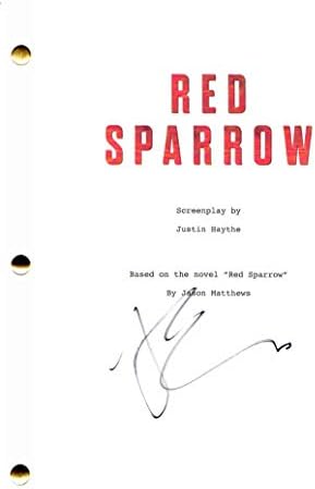 Joel Edgerton assinou autógrafo - roteiro de filme de pardal vermelho - Jennifer Lawrence, Matthias Schoenaerts,