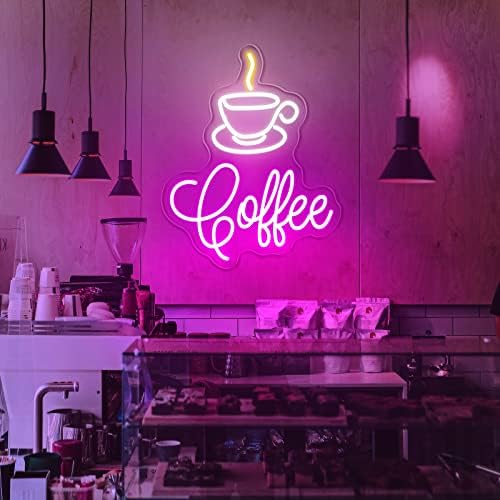 Luz de neon de neon de café, xícara de café LED NEON SILH