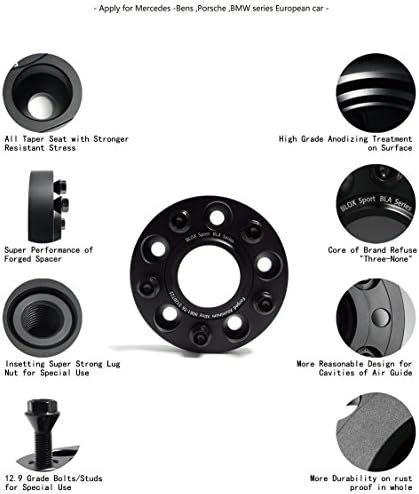 Bloxsport 2pcs 35mm PCD 5x130 CB84.1 Adaptador de roda centrado no hub Adaptador de roda Alloia de alumínio