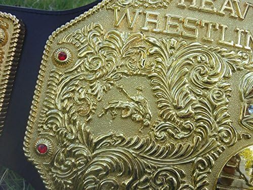 Fandu Belts Réplica adulta Big Gold Wrestling Championship Belt Title O melhor presente para o seu melhor pai