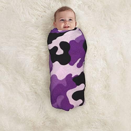 Yuyuy Purple Camo Baby Blanket Recém -nascido Capa de Recebimento de Recebimento para Grife de Berçário