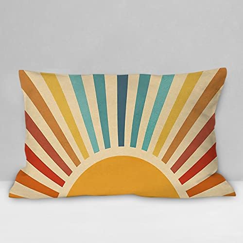 Burosev Abstract Sunshineshine Sof Soft Throw Pillow Capa, Boho Sunset Sunrise Decorativa travesseiro,