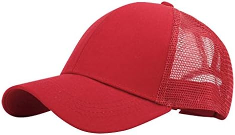 Tampa de cor aberta unissex Outdoor Solid Hat Soly Baseball Sun Cap Back Mesh Baseball Caps Bandeira Viseira