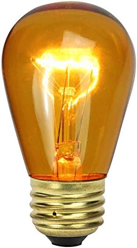 Northlight Pack de 25 lâmpadas incandescentes de substituição de Natal Amber Amber