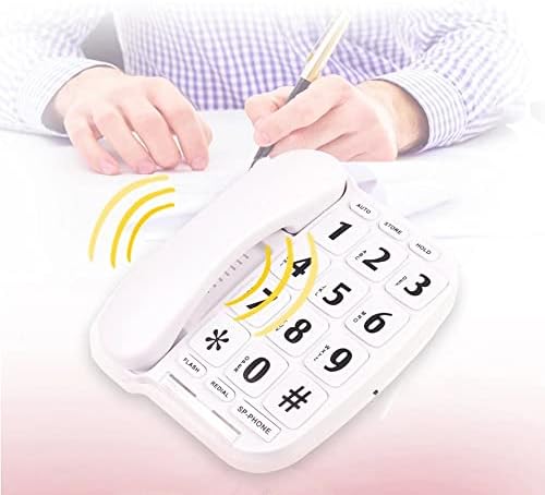 KJHD Adequado para idosos com botões grandes e por telefone com volume alto telefone com mãos livres de telefone