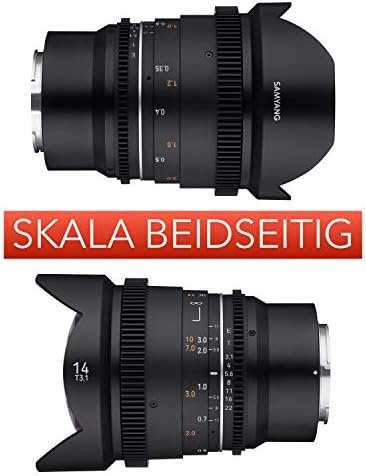 Samyang MF 14mm T3.1 VDSLR Mk2 Fuji X - Bright T3.1 Ultra -Wide Angle Cine and Video Lens para Fuji X Mount,