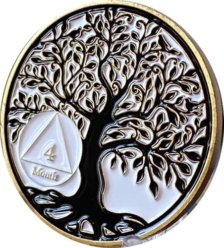 Recoverychip 4 meses AA Medallion Tree of Life Serenity Oração Medallion Coin