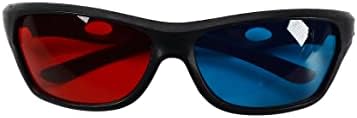OTHMRO 3PCS RED BLUE 3D GLUS, Lens de resina preta de copos de jogo 3D, copos de resina preta, óculos