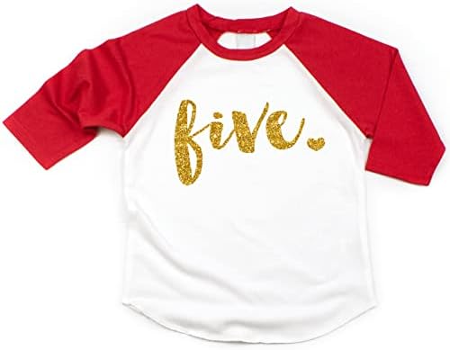Bump and Beyond Designs Girl Fifth Birthday Roup Fifth Birthday camisa de cinco anos
