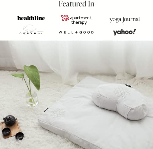 Almofada de grande meditação consciente e moderna | Zafu Yoga reforçou o assento do travesseiro de piso da