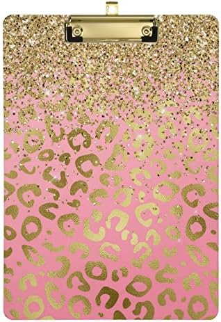 Glraphy Gold Glitter Leopard Print RledandBoard A4 Tamanho da letra Comerce de plantio