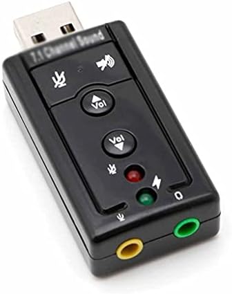 Canal externo 7.1 canal USB2.0 3D Virtual Audio Som Sound Card Controlador de som portátil para laptop PC preto