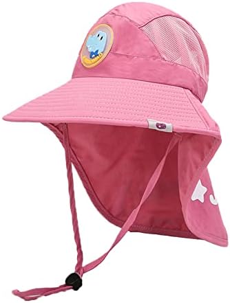 Kids Sun Hat Upf 50+ respirável verão largo chapéus de praia com tampa de chapéu de pesca ao ar