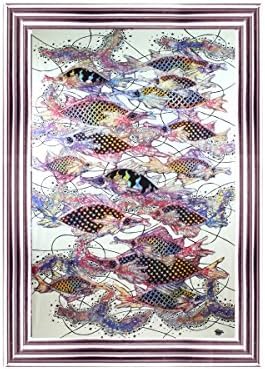 Fine Batik Batik Art Painting, Fish & Prosperity 'por Agung