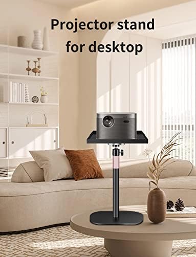 MMIMU Projector Stand com bandeja para desktop - Use na mesa no escritório da sala de estar - Altura ajustável 11,6