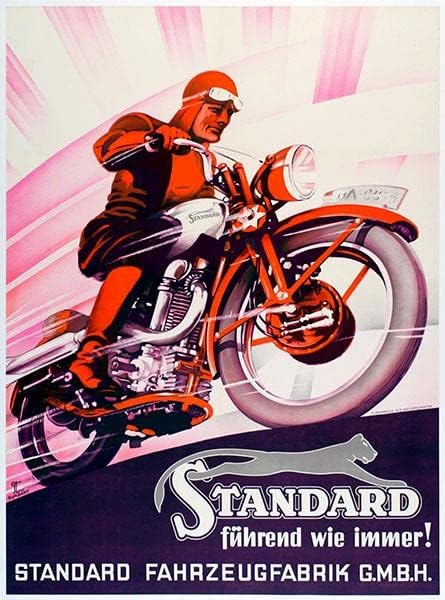 1937 Motorcicletas padrão - Alemanha - ímã de publicidade promocional