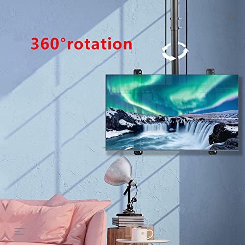 Suporte de parede de TV de teto Yuankexiang para tela plana e curva LCD LCD de 32 a 70 polegadas, TV giratória