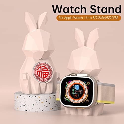 Charger de Apple Watch fofo Stand compatível com Apple Watch Ultra/8-1, Samsung Galaxy Watch 5/5 Pro