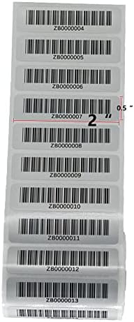 Tags de ativos Zbzcymt - etiquetas de código de barras pré -impressas
