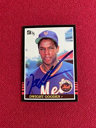 1985, Dwight Gooden, Autografado, Donruss Rookie Card Mets - Baseball lançou cartões autografados