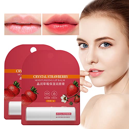 Lip de maquiagem coreana 2pc Batom e bálsamo labial nutritivo para homens e mulheres para clarear