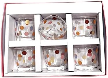 Os óculos de soju coreanos conjuntos de óculos em forma de coração SoJU Whisky Glass Conjunto de 6pcs