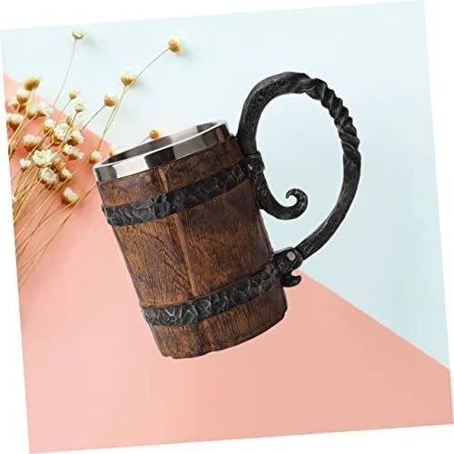 Cabilock Steel Coffee caneca de café com tampas de copos de chá com tampas caneca de madeira de madeira