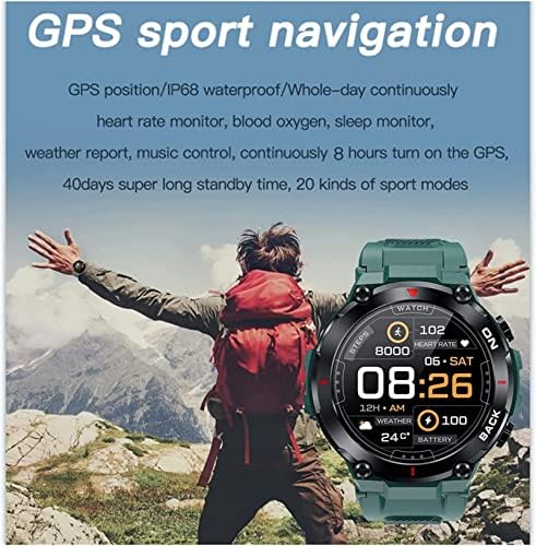 Funnybsg GPS Smart Watch Men 1.32 IPS exibem longos relógios esportivos de bateria de 5 atm smartwatch
