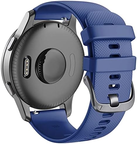SKM 22mm Sport Silicone Watch Band Strap for Garmin Active/ Venu 2/ Vivoactive 4/ Forerunner